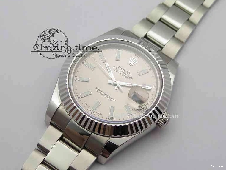 MiroTime 1221 DateJust II 41mm SS BP Maker Best Edition Gray Dial On SS Bracelet SA Trendsetting 3736